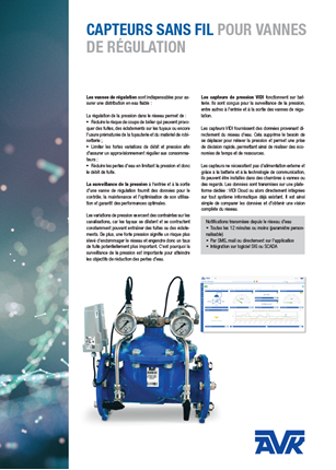 Capteurs pour vannes de régulation